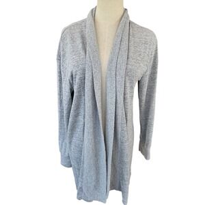 Gap‎ Womens Gray Open Front Shawl Collar Long Sleeve Cardigan Sweater Size L